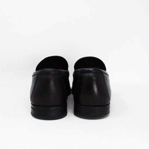 SALVATORE FERRAGAMO #40275 Black Parigi Bit Driver Loafers (US 8 EU 38)